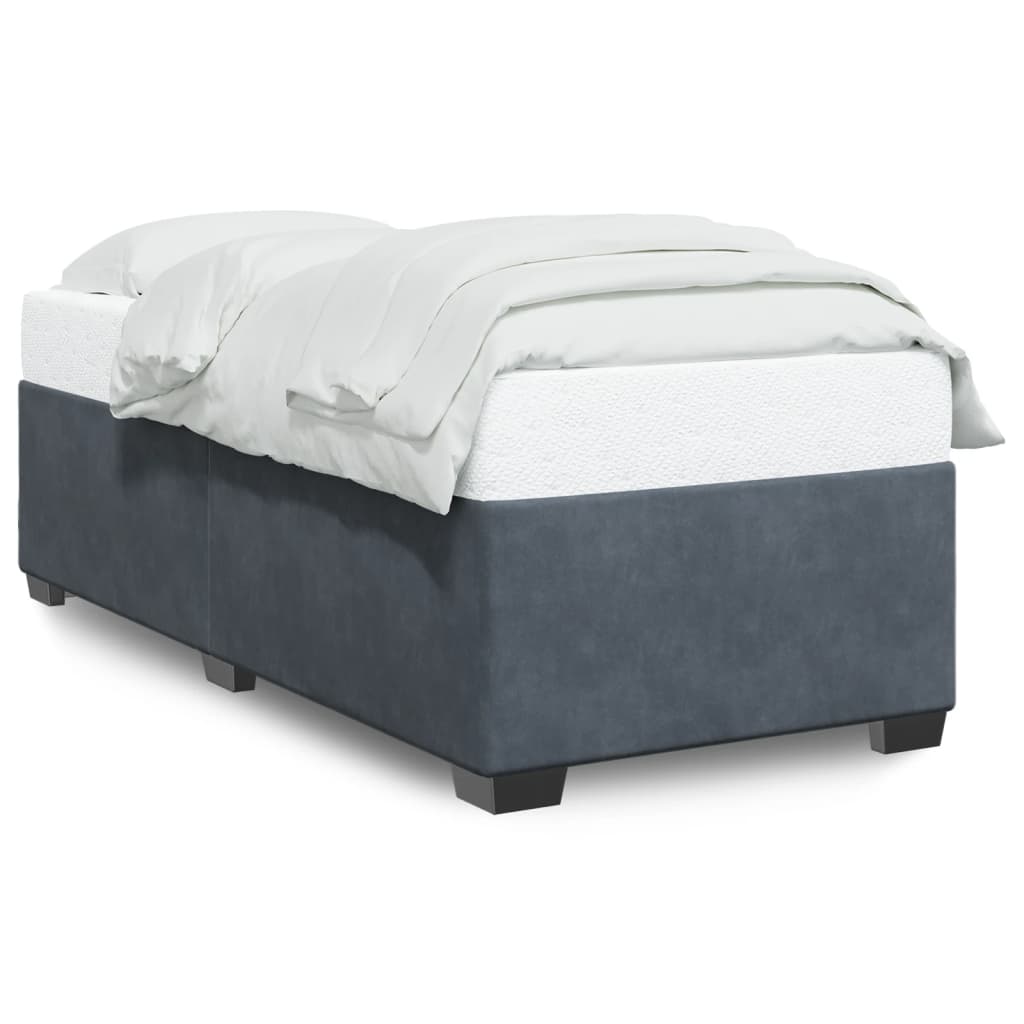 Giroletto senza Materasso Grigio Scuro 80x200 cm Velluto | homemem39