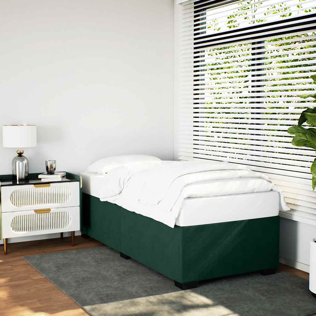 Giroletto senza Materasso Verde Scuro 80x200 cm in Velluto | homemem39