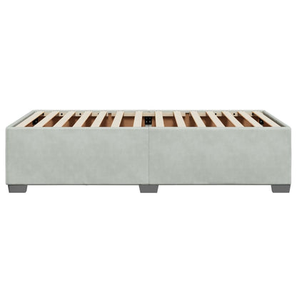 Giroletto senza Materasso Grigio Chiaro 90x190 cm Velluto - homemem39