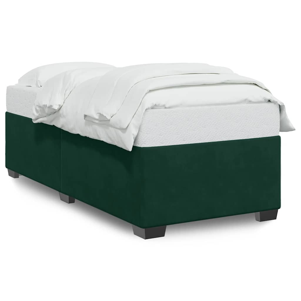 Giroletto senza Materasso Verde Scuro 90x190 cm in Velluto | homemem39