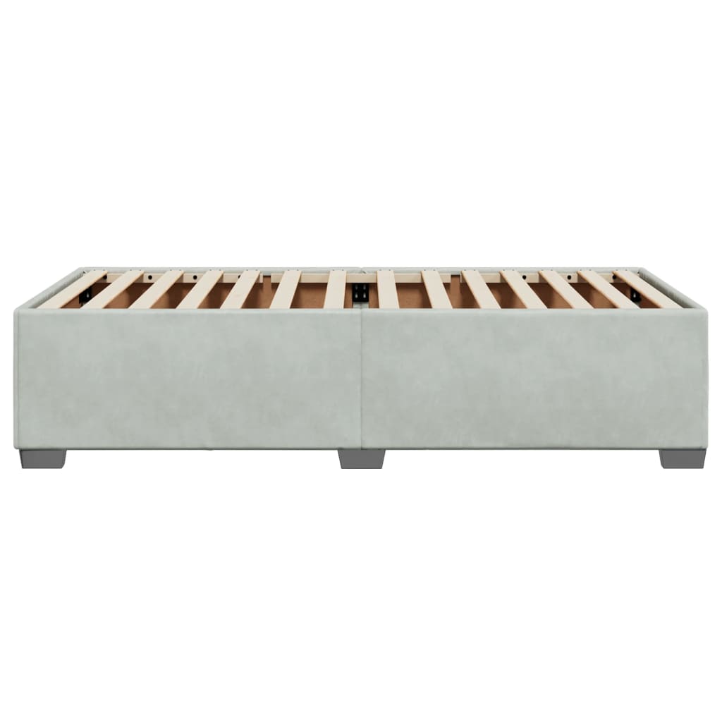 Giroletto senza Materasso Grigio Chiaro 90x200 cm Velluto - homemem39