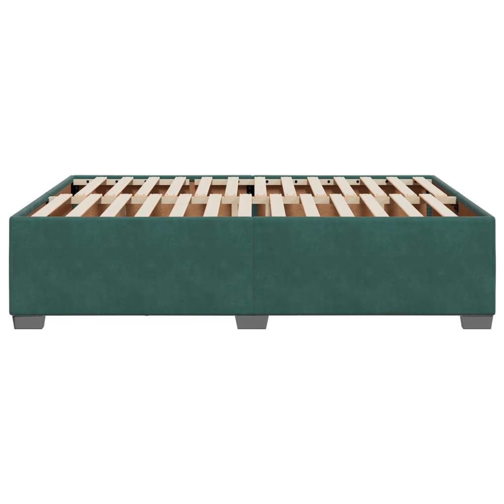 Giroletto senza Materasso Verde Scuro 140x190 cm in Velluto - homemem39