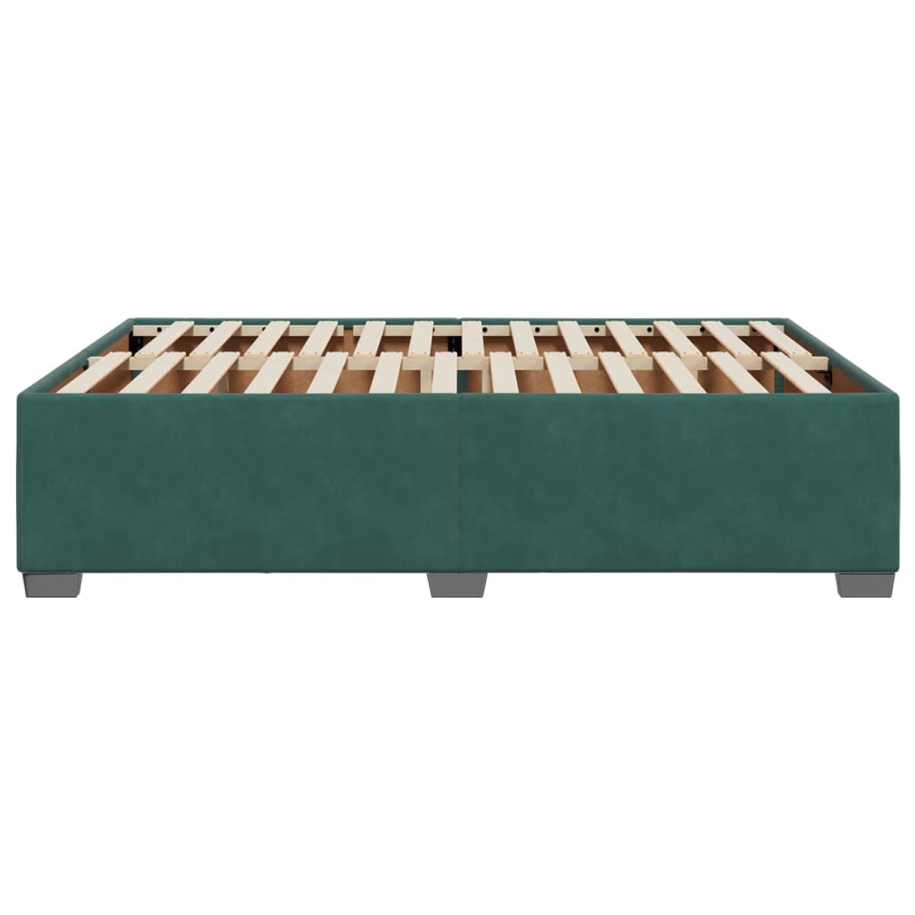 Giroletto senza Materasso Verde Scuro 160x200 cm in Velluto - homemem39
