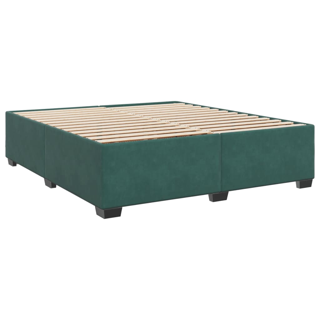 Giroletto senza Materasso Verde Scuro 200x200 cm in Velluto - homemem39