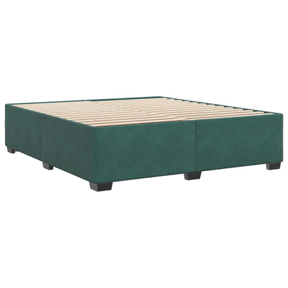 Giroletto senza Materasso Verde Scuro 200x200 cm in Velluto - homemem39