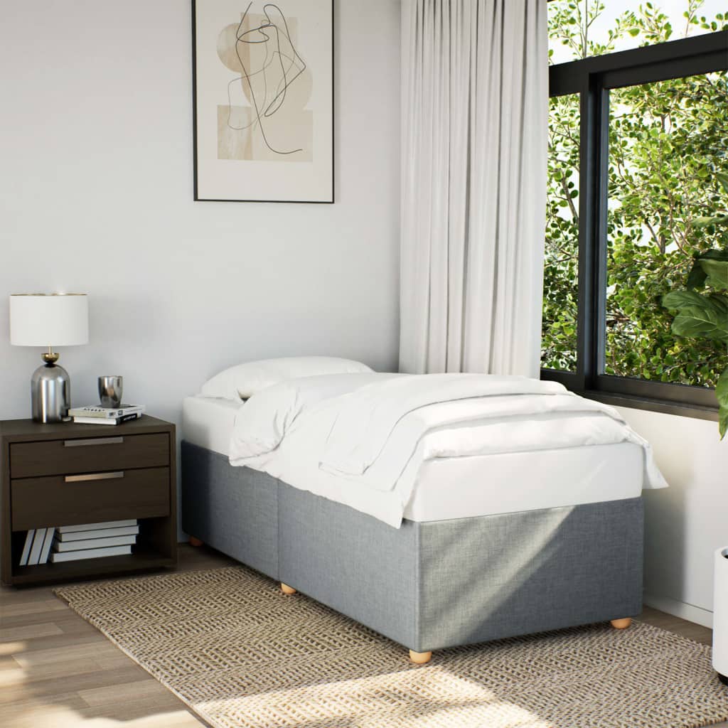 Giroletto senza Materasso Grigio Chiaro 90x200 cm Tessuto | homemem39