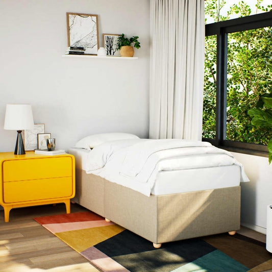 Giroletto senza Materasso Crema 90x200 cm in Tessuto - homemem39