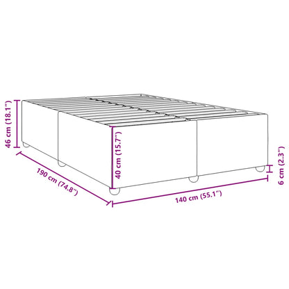 Giroletto senza Materasso Grigio Chiaro 140x190 cm Tessuto | homemem39