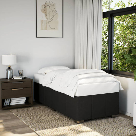 Giroletto senza Materasso Nero 90x190 cm in Tessuto | homemem39