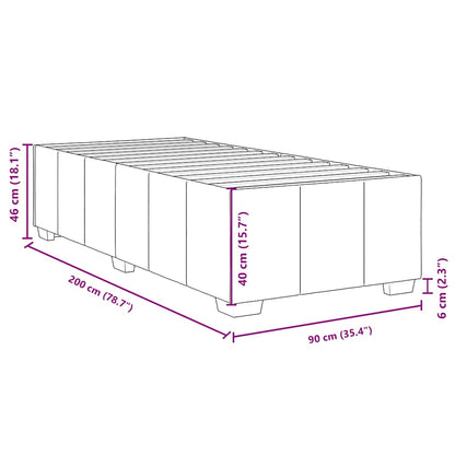 Giroletto senza Materasso Marrone Scuro 90x200 cm Tessuto | homemem39