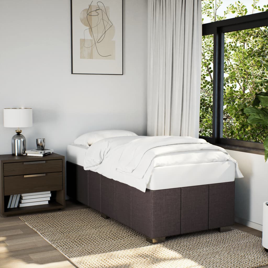 Giroletto senza Materasso Marrone Scuro 90x200 cm Tessuto | homemem39