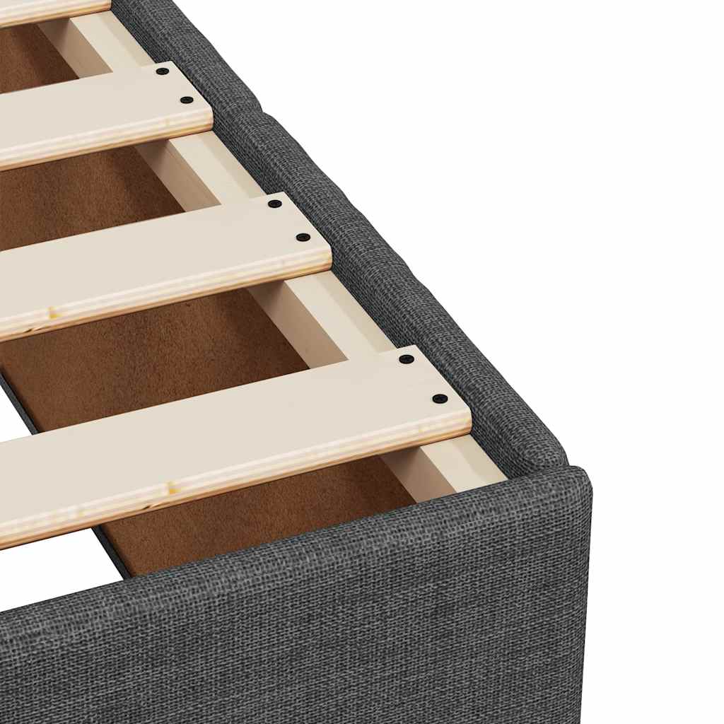 Giroletto senza Materasso Grigio Scuro 100x200 cm Tessuto | homemem39
