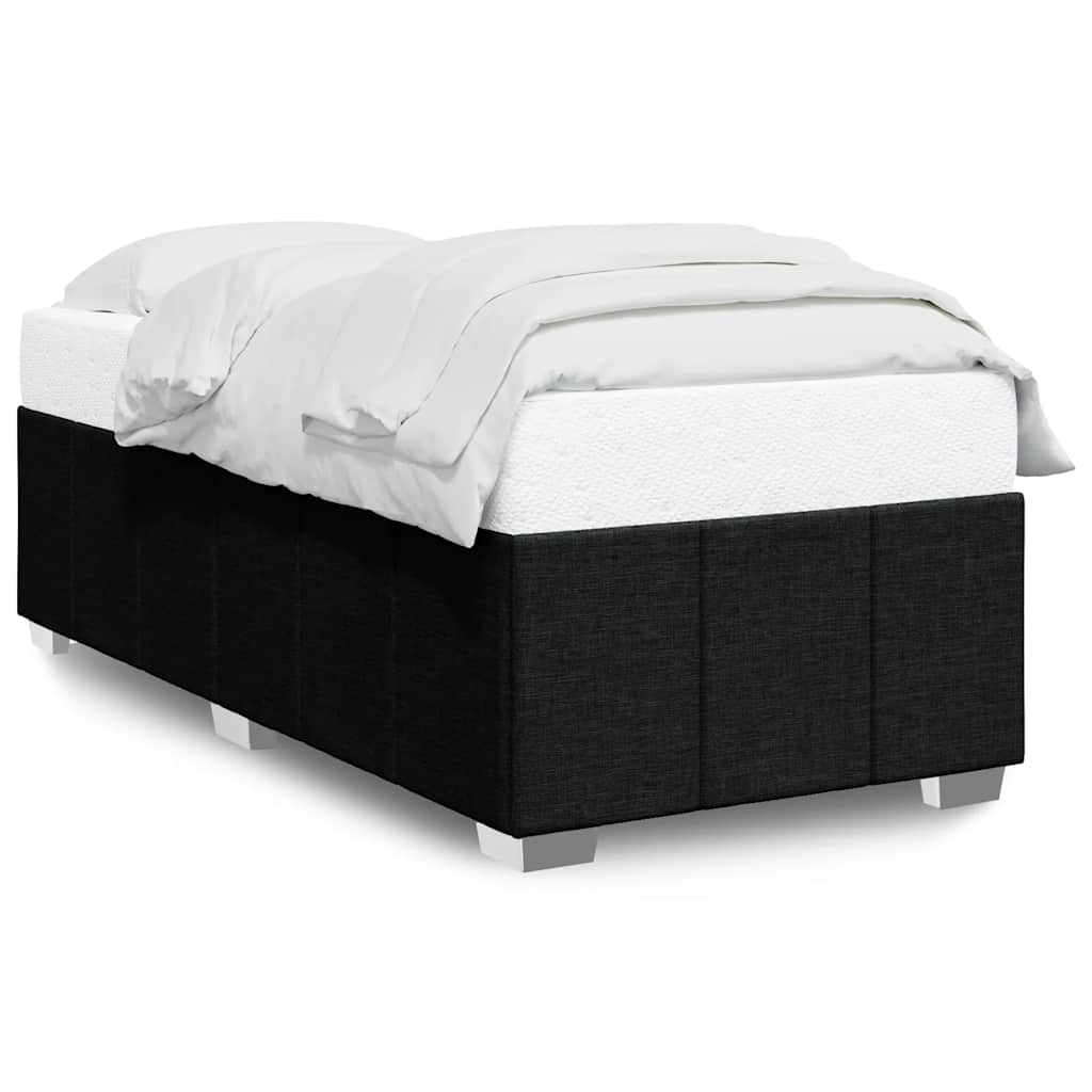 Giroletto senza Materasso Nero 100x200 cm in Tessuto
