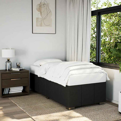 Giroletto senza Materasso Nero 100x200 cm in Tessuto