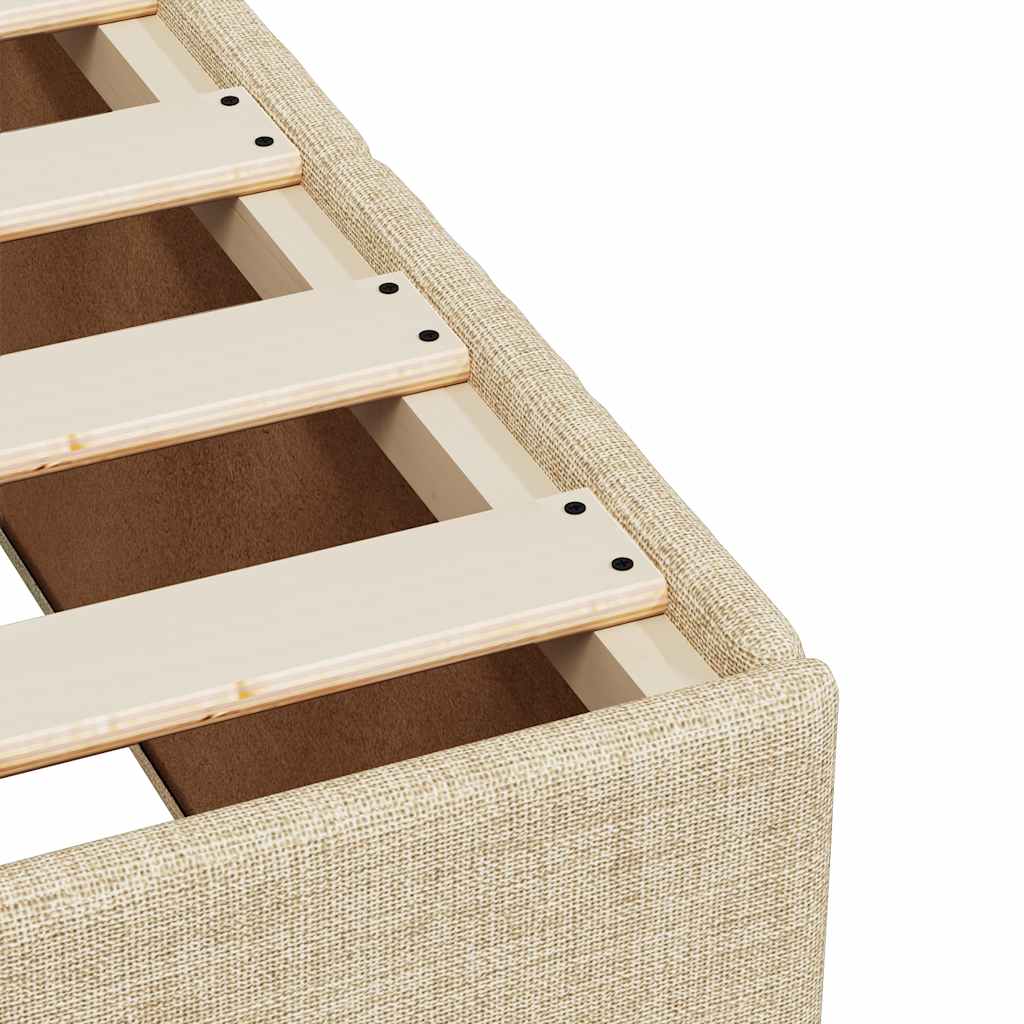 Giroletto senza Materasso Crema 100x200 cm in Tessuto | homemem39