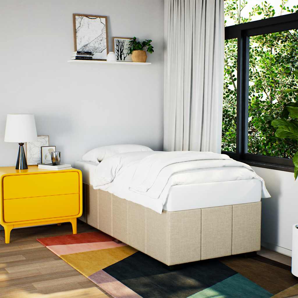 Giroletto senza Materasso Crema 100x200 cm in Tessuto | homemem39