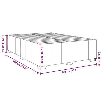 Giroletto senza Materasso Grigio Scuro 140x190 cm Tessuto | homemem39