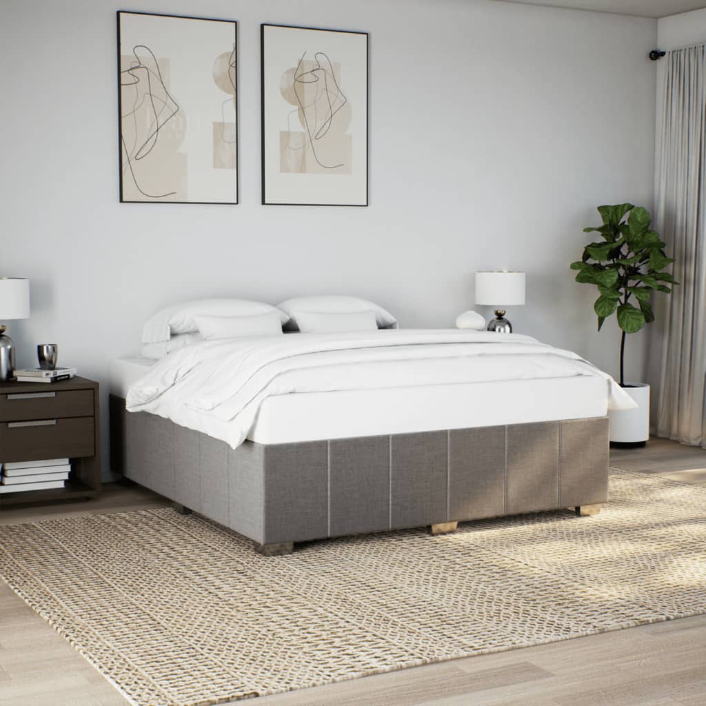 Giroletto senza Materasso Tortora 200x200 cm in Tessuto | homemem39