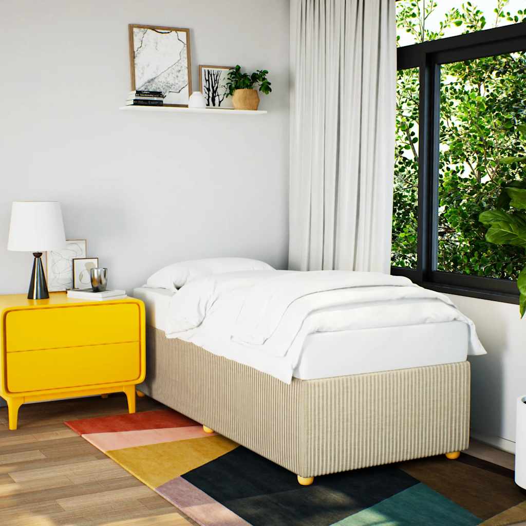 Giroletto senza Materasso Crema 90x190 cm in Tessuto | homemem39