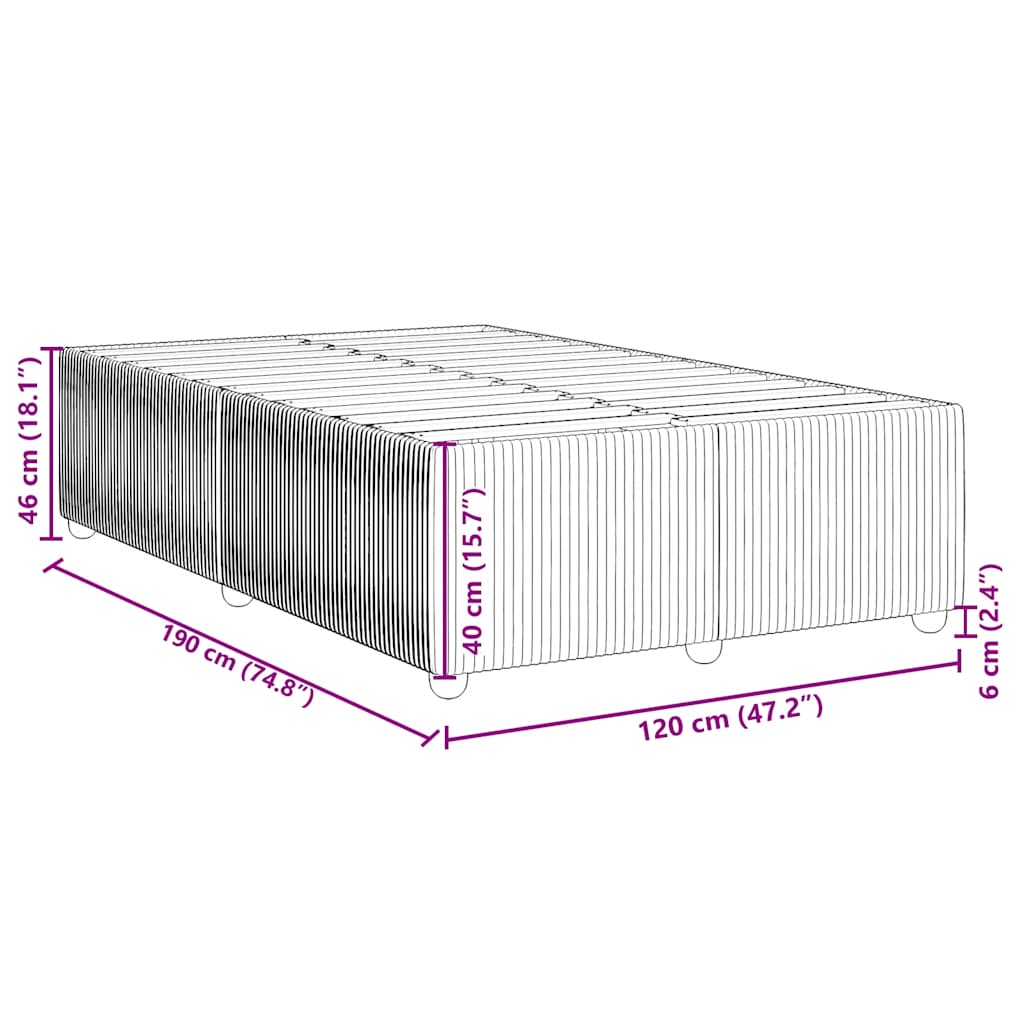 Giroletto senza Materasso Crema 120x190cm in Tessuto - homemem39