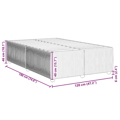 Giroletto senza Materasso Blu 120x190 cm in Tessuto - homemem39