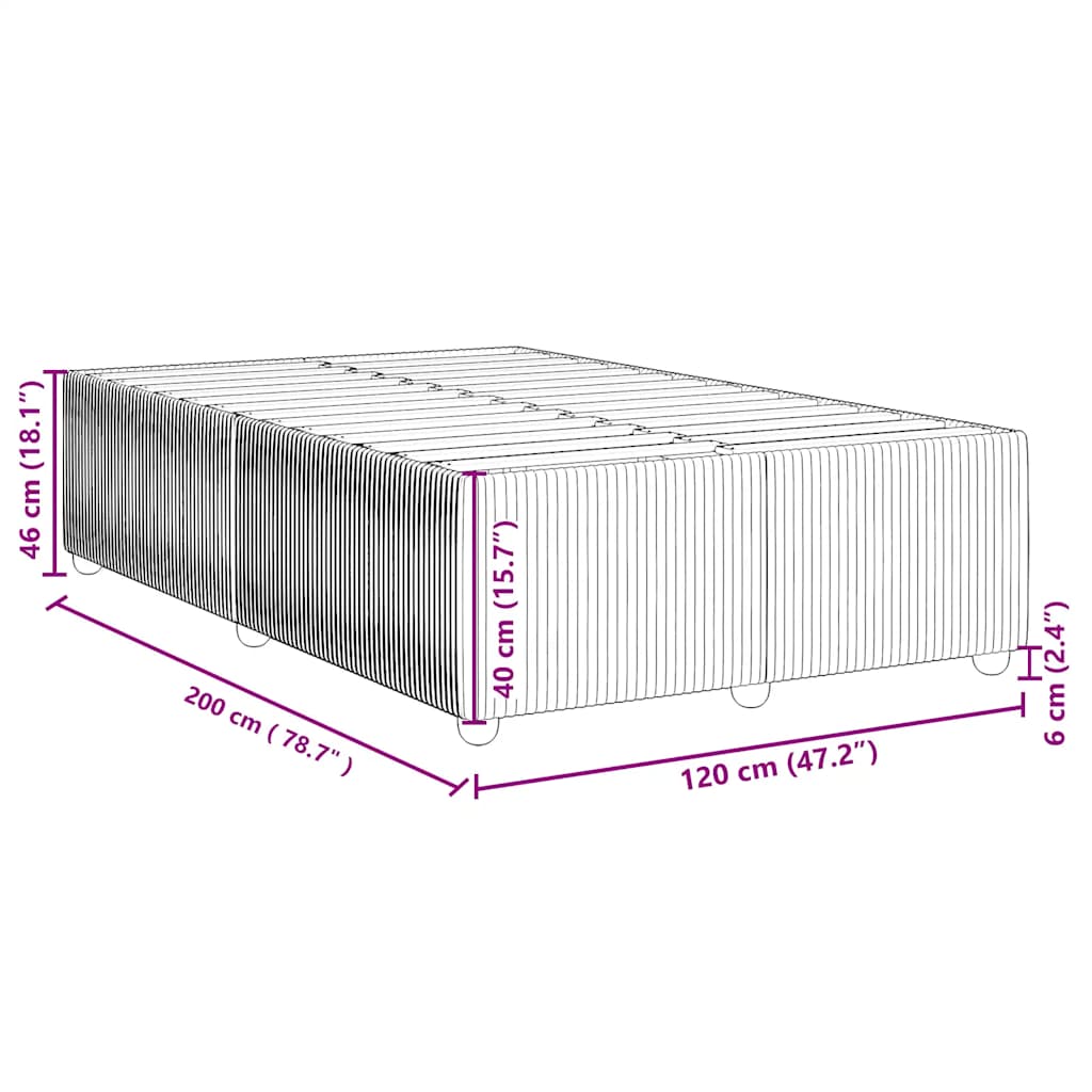 Giroletto senza Materasso Tortora 120x200 cm Tessuto - homemem39