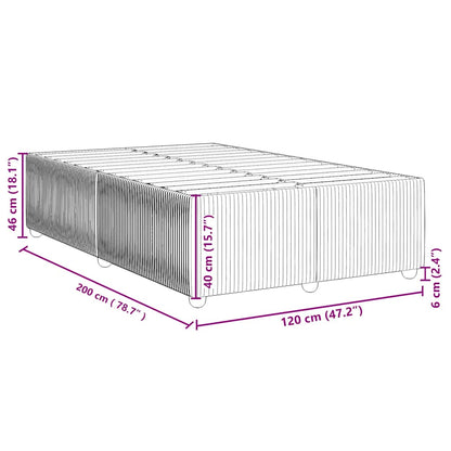 Giroletto senza Materasso Tortora 120x200 cm Tessuto - homemem39