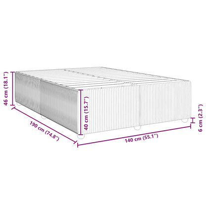 Giroletto senza Materasso Marrone Scuro 140x190 cm Tessuto - homemem39