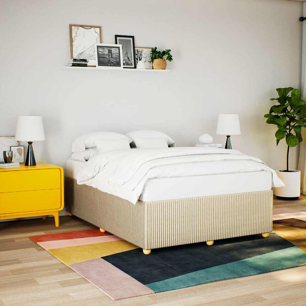 Giroletto senza Materasso Crema 140x190 cm in Tessuto - homemem39