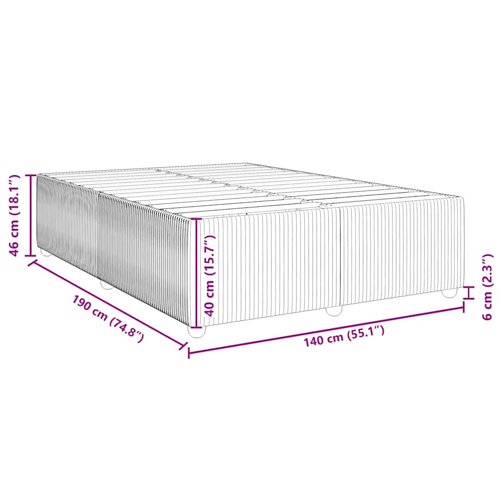 Giroletto senza Materasso Blu 140x190 cm in Tessuto - homemem39