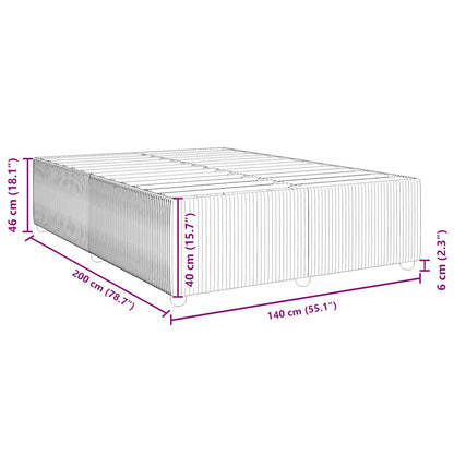 Giroletto senza Materasso Grigio Chiaro 140x200 cm Tessuto | homemem39