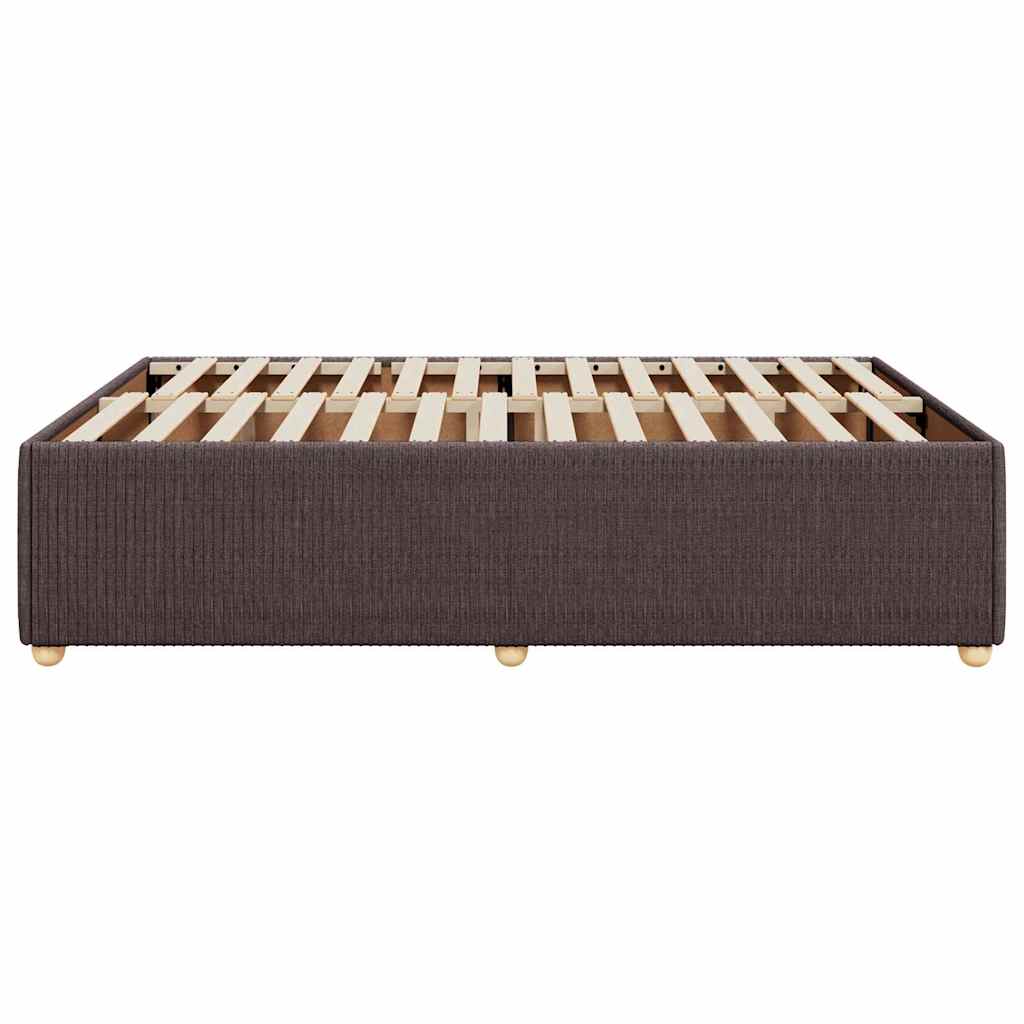 Giroletto senza Materasso Marrone Scuro 160x200 cm Tessuto | homemem39