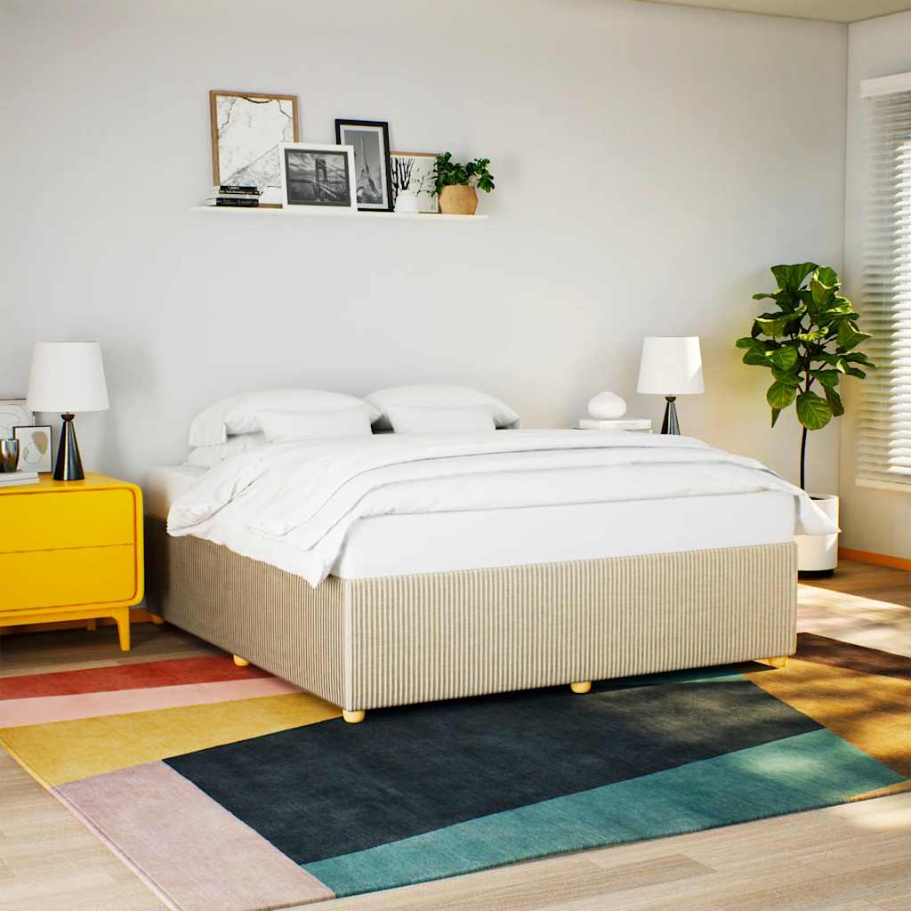 Giroletto senza Materasso Crema 180x200 cm in Tessuto | homemem39