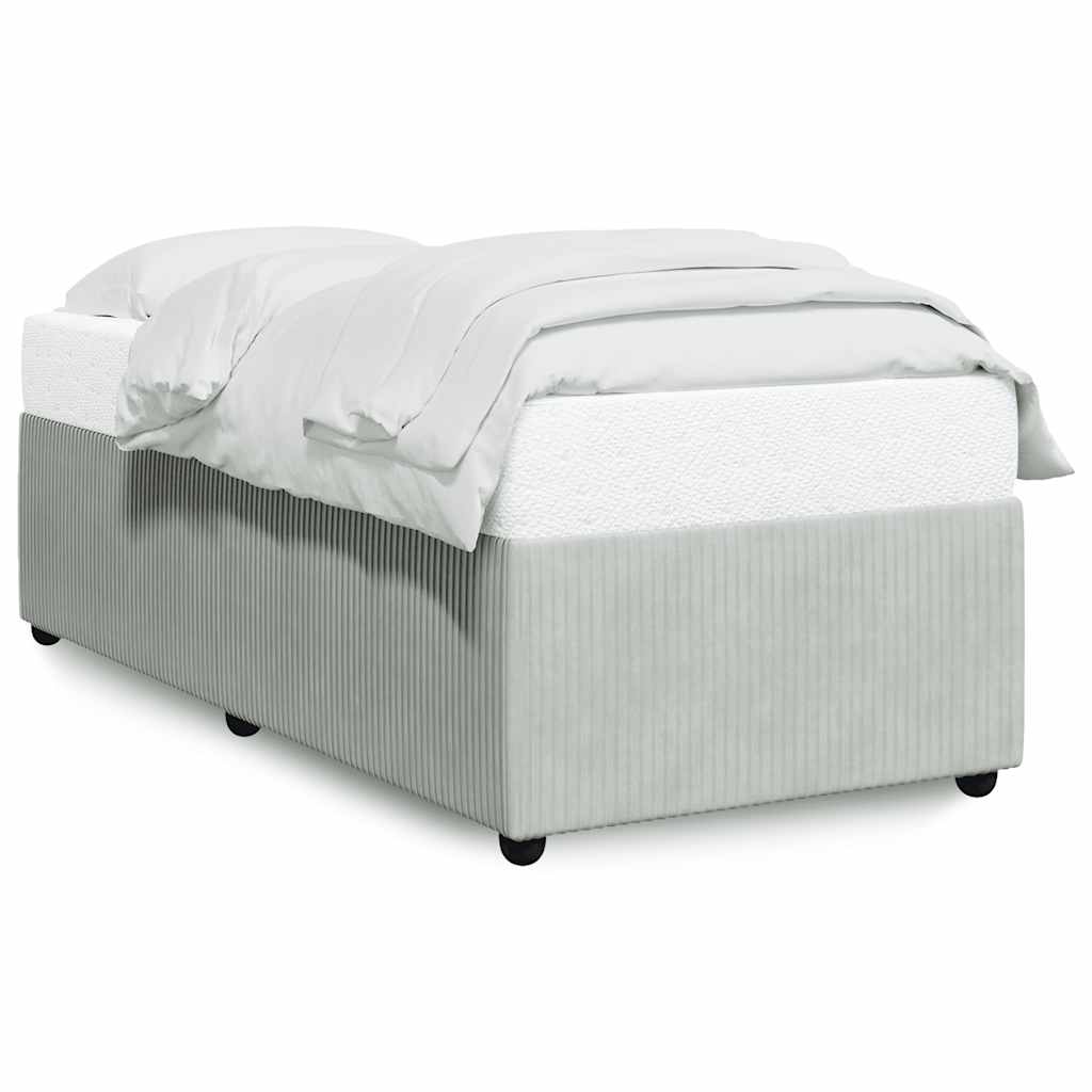 Giroletto senza Materasso Grigio Chiaro 80x200 cm Velluto | homemem39