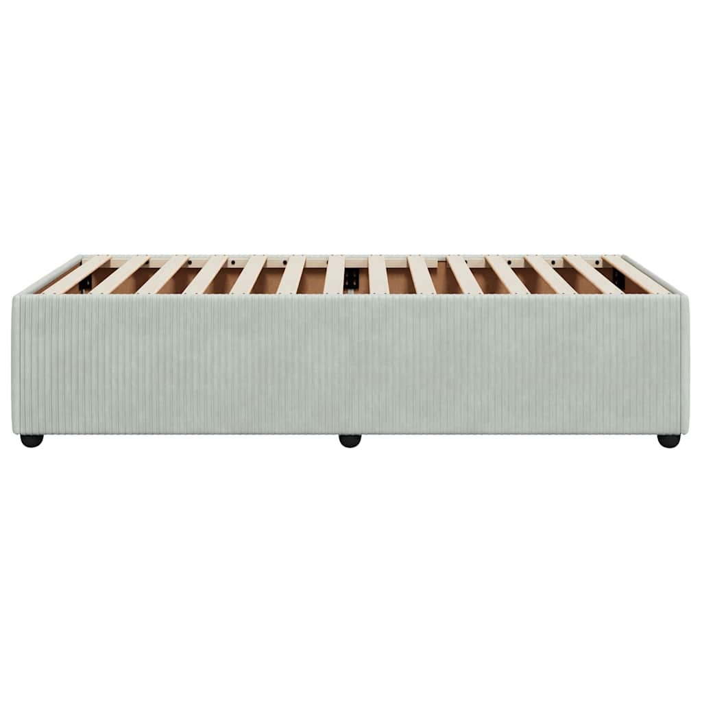 Giroletto senza Materasso Grigio Chiaro 80x200 cm Velluto | homemem39