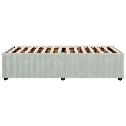 Giroletto senza Materasso Grigio Chiaro 80x200 cm Velluto | homemem39