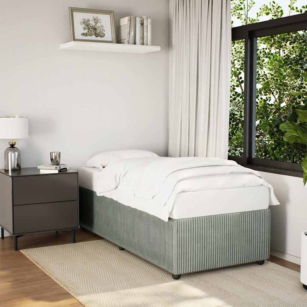 Giroletto senza Materasso Grigio Chiaro 80x200 cm Velluto | homemem39