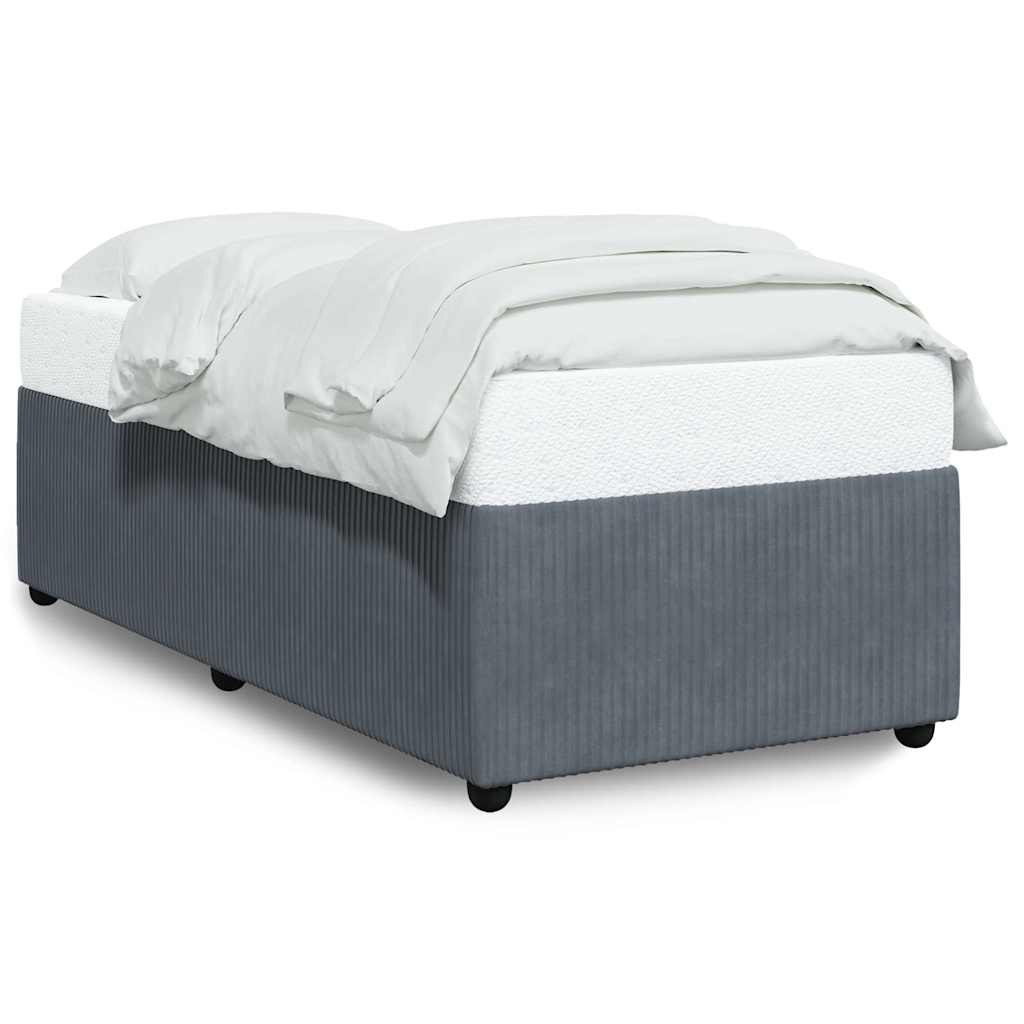 Giroletto senza Materasso Grigio Scuro 80x200 cm Velluto | homemem39