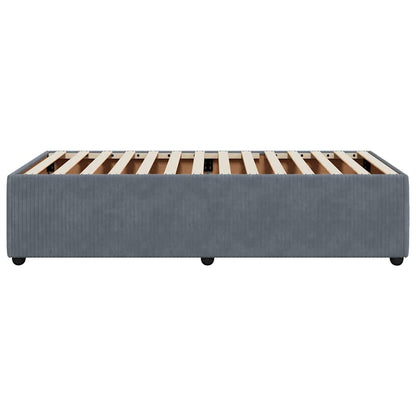 Giroletto senza Materasso Grigio Scuro 80x200 cm Velluto | homemem39