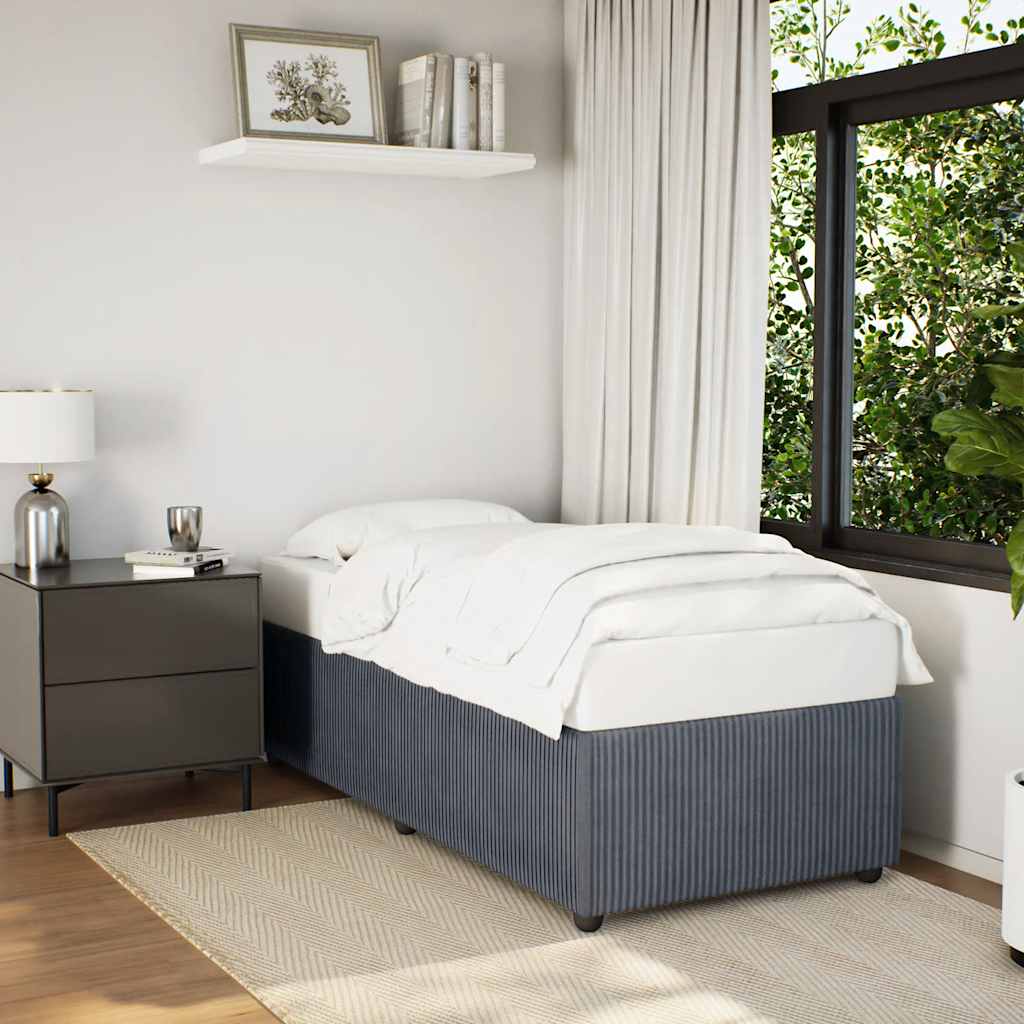 Giroletto senza Materasso Grigio Scuro 80x200 cm Velluto | homemem39