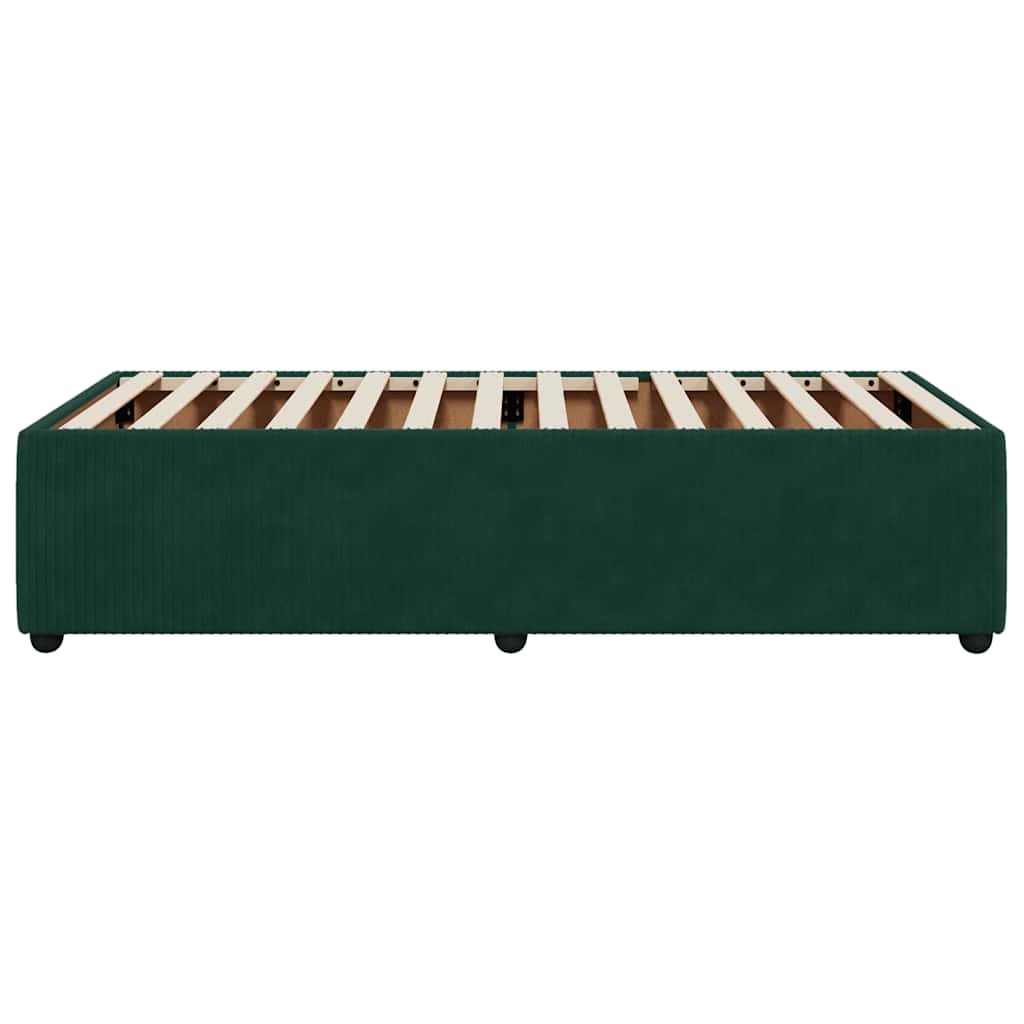 Giroletto senza Materasso Verde Scuro 80x200 cm in Velluto | homemem39