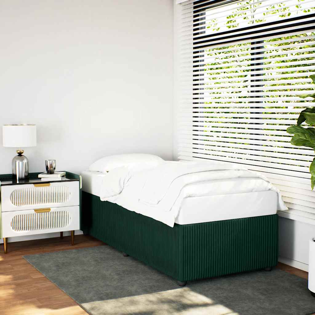 Giroletto senza Materasso Verde Scuro 90x200 cm in Velluto | homemem39