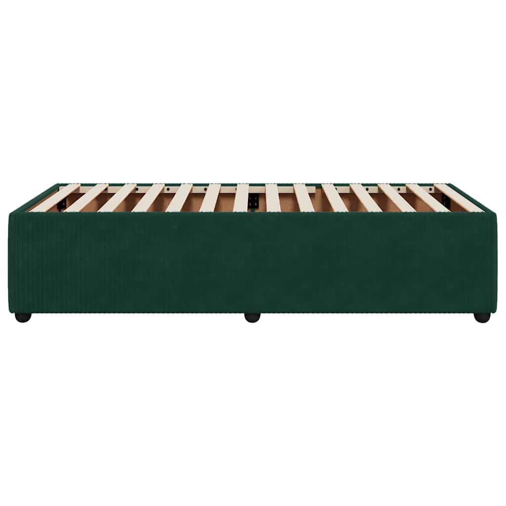 Giroletto senza Materasso Verde Scuro 90x200 cm in Velluto | homemem39