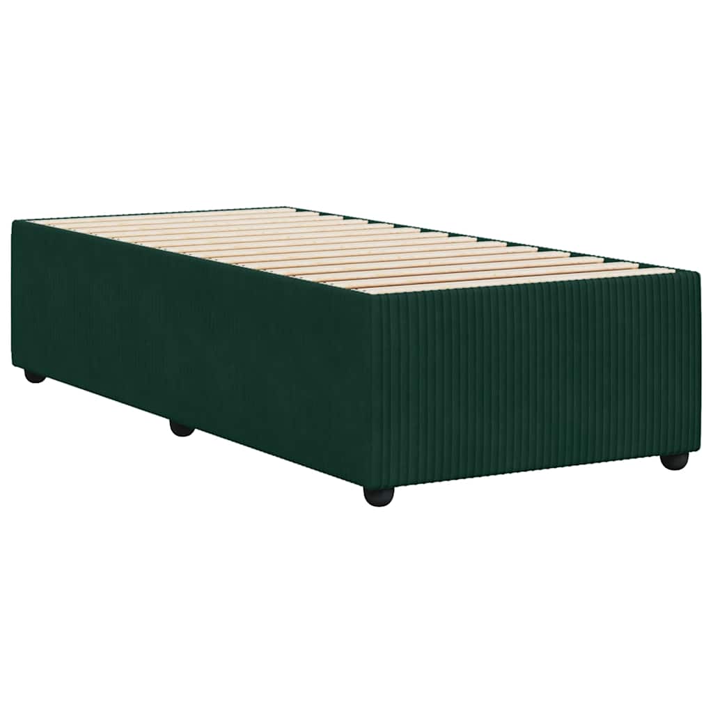 Giroletto senza Materasso Verde Scuro 90x200 cm in Velluto | homemem39