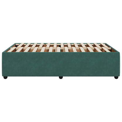 Giroletto senza Materasso Verde Scuro 120x200 cm in Velluto - homemem39