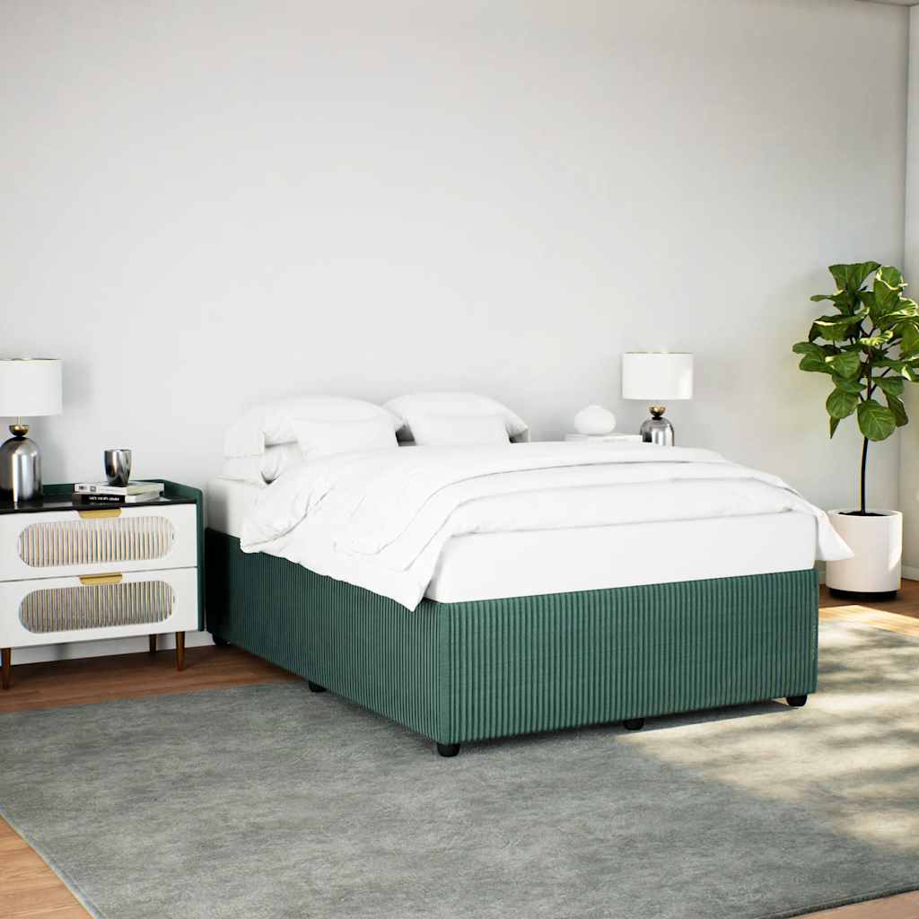 Giroletto senza Materasso Verde Scuro 140x190 cm in Velluto - homemem39