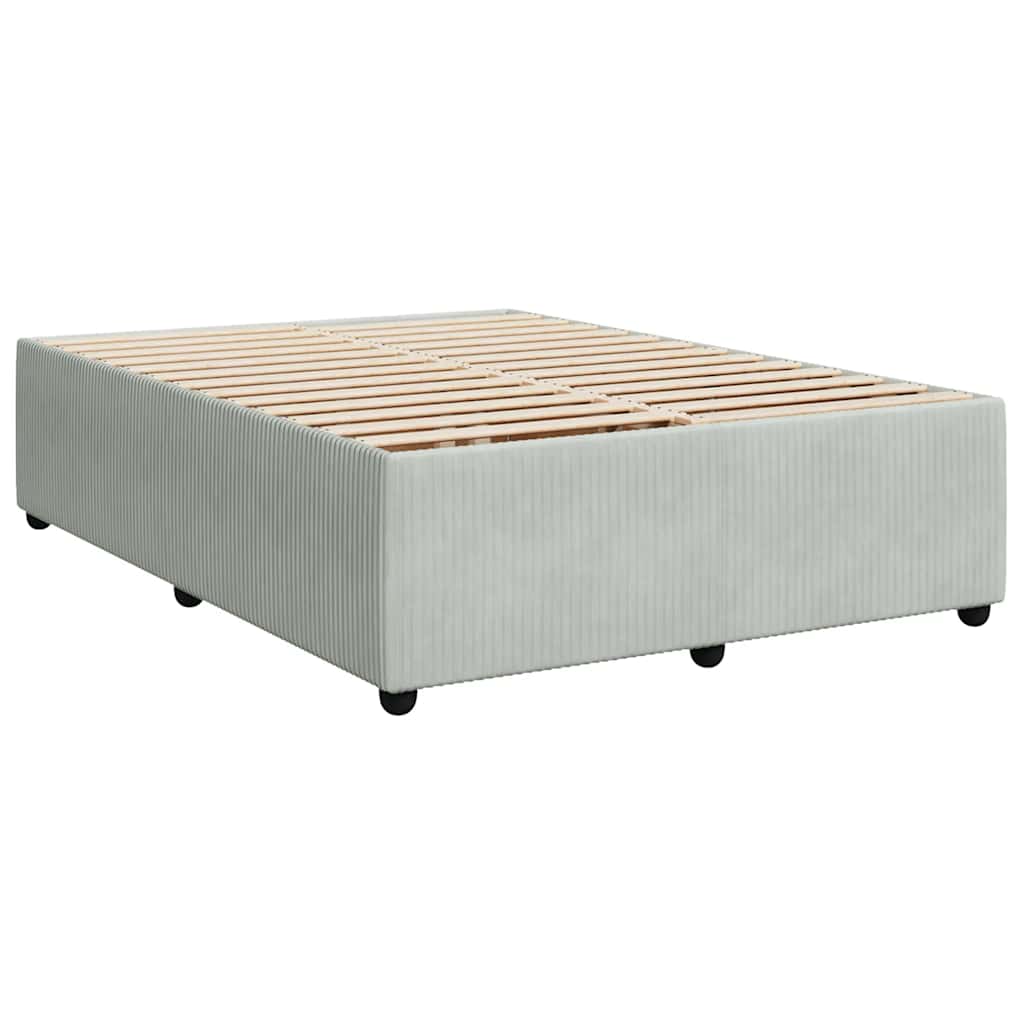Giroletto senza Materasso Grigio Chiaro 160x200 cm Velluto | homemem39