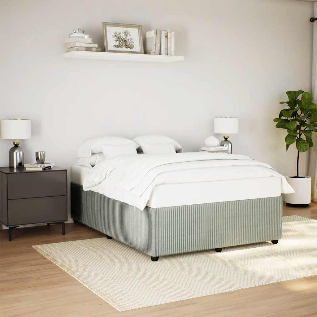 Giroletto senza Materasso Grigio Chiaro 160x200 cm Velluto | homemem39