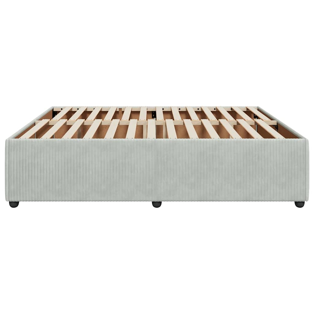 Giroletto senza Materasso Grigio Chiaro 180x200 cm Velluto - homemem39