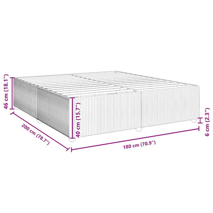 Giroletto senza Materasso Grigio Chiaro 180x200 cm Velluto - homemem39